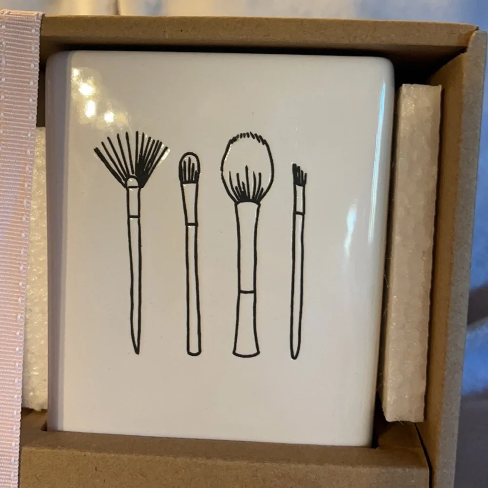 Rae Dunn “Wake Up/Make Up” Ceramic Holders